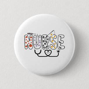 Badge Rond 5 Cm Infirmière Halloween Funny Fantôme halloween infir