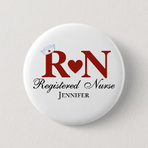 Badge Rond 5 Cm Infirmière inscrite à la RN