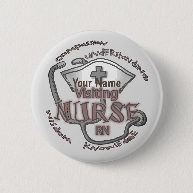 Badge Rond 5 Cm Infirmière invitée Axiom (Devant)