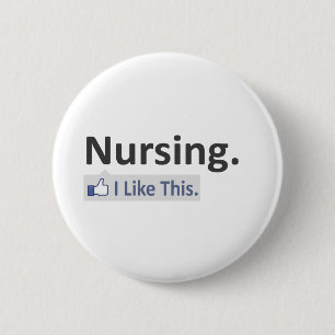 Badge Rond 5 Cm Infirmière... J'Aime Ça