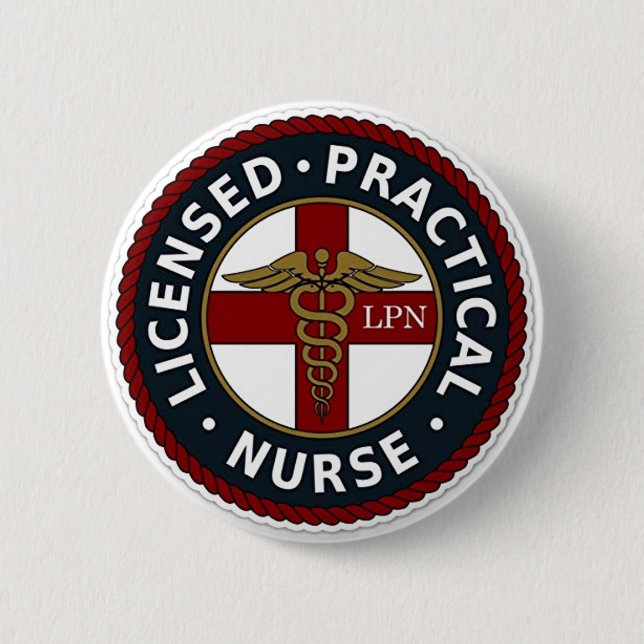 Badge Rond 5 Cm Infirmière LPN (Devant)