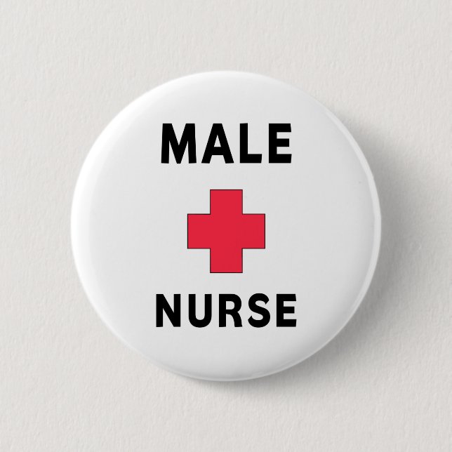 Badge Rond 5 Cm Infirmière masculine (Devant)
