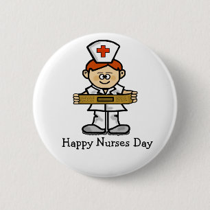 Badge Rond 5 Cm Infirmière masculine d'infirmières de bouton