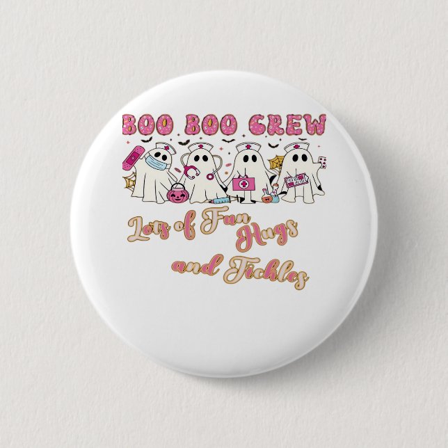 Badge Rond 5 Cm Infirmière Paediactric Amusement Halloween Design  (Devant)