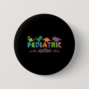 Badge Rond 5 Cm Infirmière pédiatrique Picu dinosaures infirmière