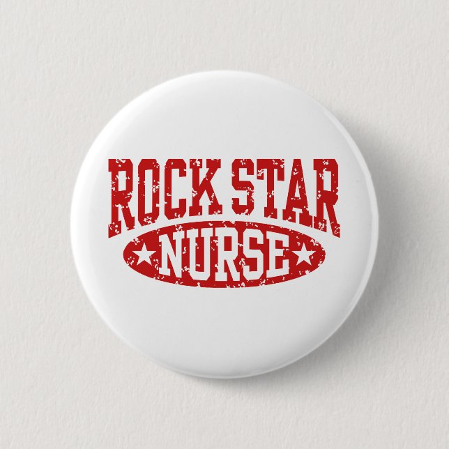 Badge Rond 5 Cm Infirmière rock Star (Devant)