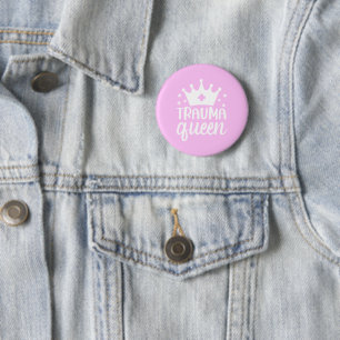 Badge Rond 5 Cm infirmière rose cadeau simple couronne bouton