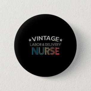 Badge Rond 5 Cm Infirmière vintage Du Travail Et De La Prestation 