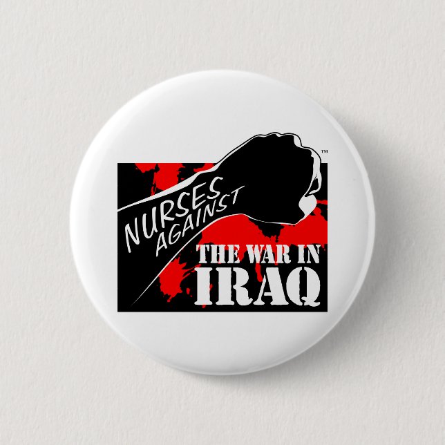 Badge Rond 5 Cm Infirmières contre la guerre en Irak (Devant)