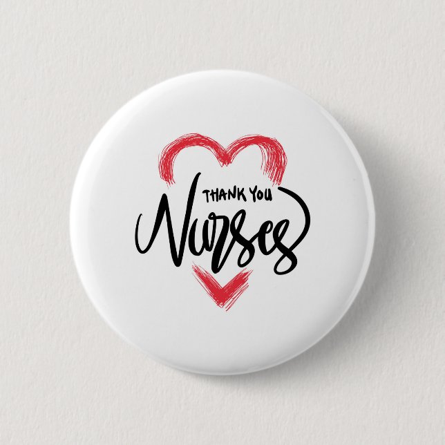 Badge Rond 5 Cm Infirmières Mercis | Appréciation des infirmières (Devant)