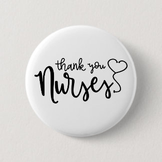 Badge Rond 5 Cm Infirmières Mercis | Script fantaisie