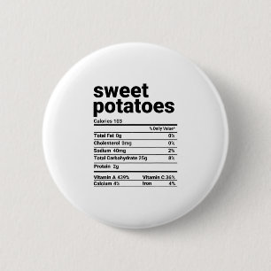 Badge Rond 5 Cm Informations nutritionnelles sur les patates douce