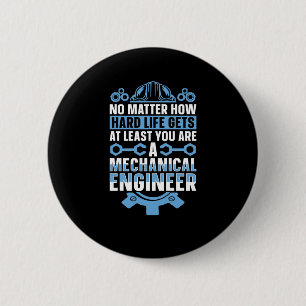 Badge Rond 5 Cm Ingénierie mécanique Non Sticke du génie