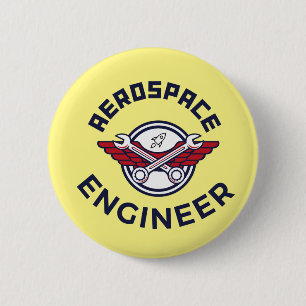 Badge Rond 5 Cm Ingénieur aérospatial