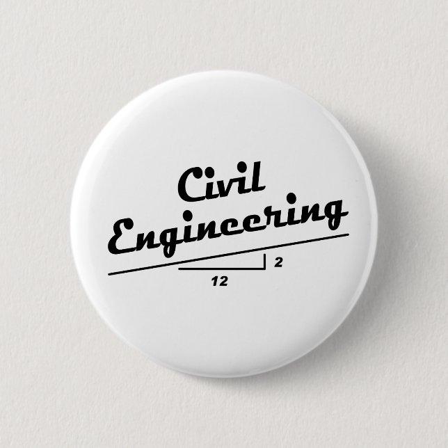 Badge Rond 5 Cm Ingénieur civil pente (Devant)