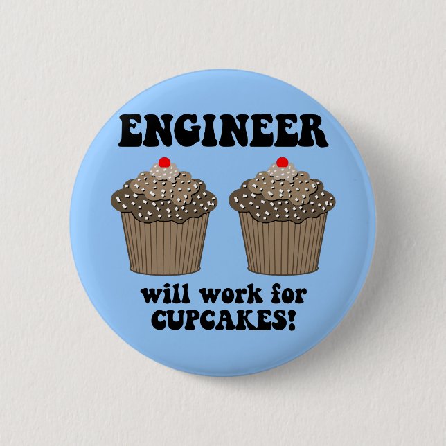 Badge Rond 5 Cm ingénieur drôle (Devant)