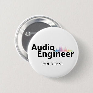 Badge Rond 5 Cm Ingénieur du son personnalisé Ingénierie audio