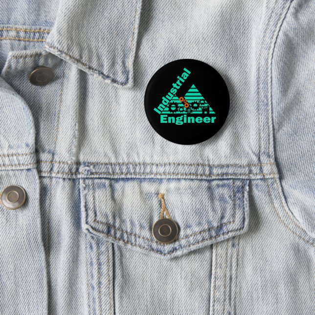 Badge Rond 5 Cm Ingénieur industriel (En situation)