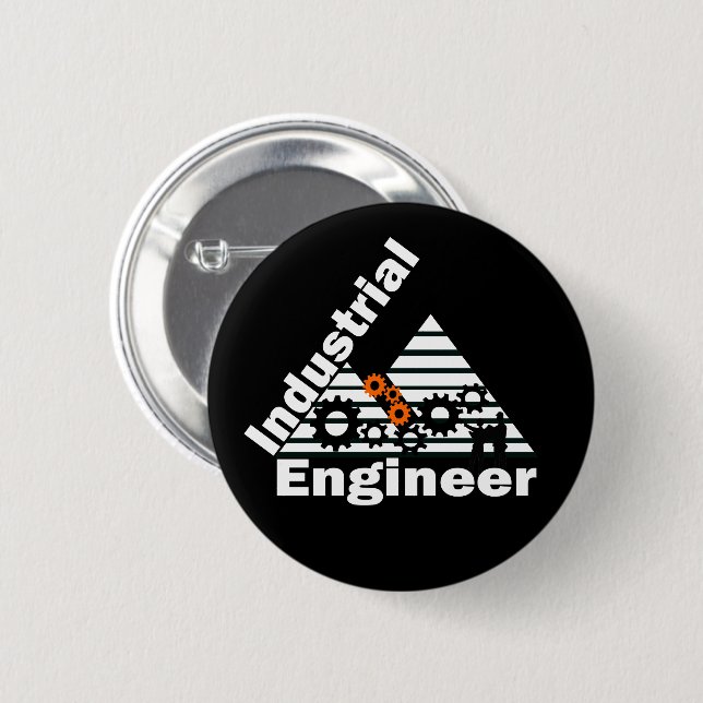 Badge Rond 5 Cm Ingénieur industriel (Devant & derrière)