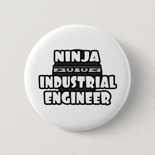 Badge Rond 5 Cm Ingénieur industriel de Ninja