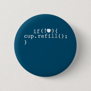 Badge Rond 5 Cm Ingénieur logiciel de codage intelligent de rempl