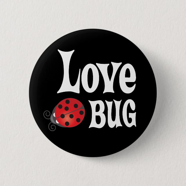 Badge Rond 5 Cm Insecte d'amour - coccinelle (Devant)