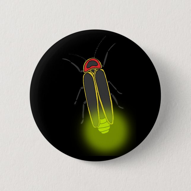 Badge Rond 5 Cm insecte de foudre allumé (Devant)