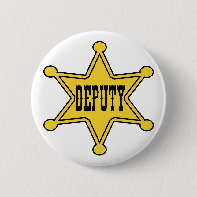 Badge Rond 5 Cm Insigne arrière de Pin shérif adjoint (Devant)