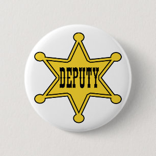Badge Rond 5 Cm Insigne arrière de Pin shérif adjoint