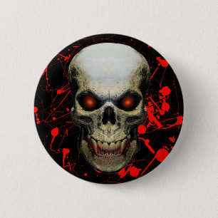Badge Rond 5 Cm Insigne/bouton de crâne d'éclaboussure