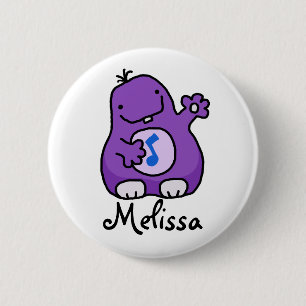 Badge Rond 5 Cm Insigne brouillé pourpre personnalisable de Wuzzy