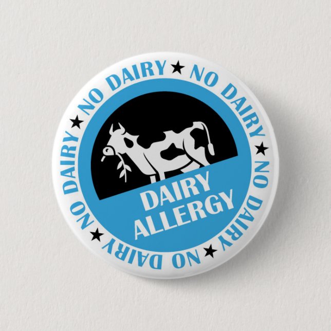 Badge Rond 5 Cm Insigne d'allergie laitière (Devant)