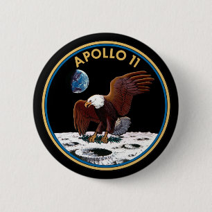 Badge Rond 5 Cm Insigne d'Apollo 11