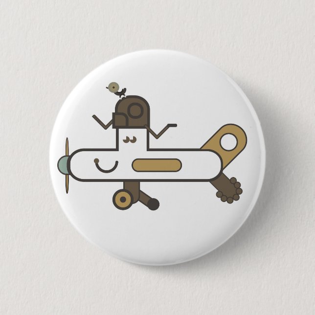 Badge Rond 5 Cm Insigne d'avion (Devant)