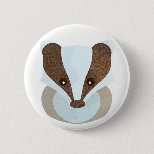 Badge Rond 5 Cm Insigne de blaireau (Devant)