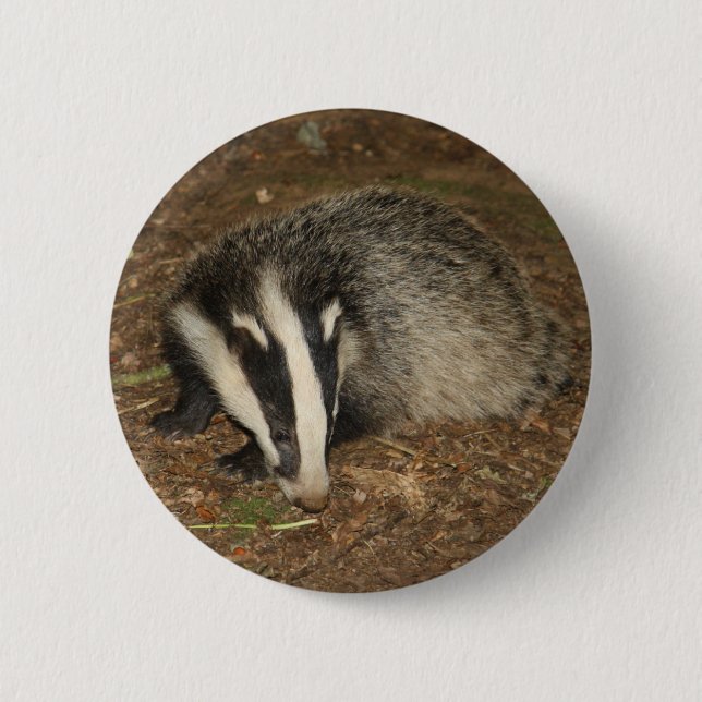 Badge Rond 5 Cm Insigne de blaireau de Brockwatch (Devant)
