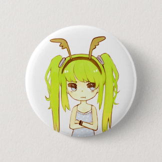Badge Rond 5 Cm Insigne de bouton de fille de cerfs communs