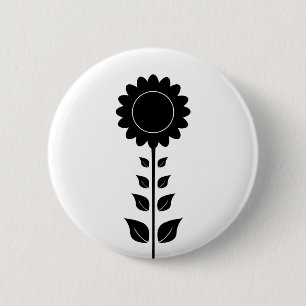 Badge Rond 5 Cm Insigne de bouton de tournesol