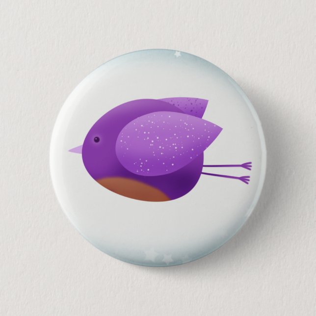 Badge Rond 5 Cm Insigne de bouton d'oiseaux en vol - (Devant)