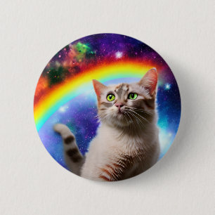 Badge Rond 5 Cm Insigne de chat spatial