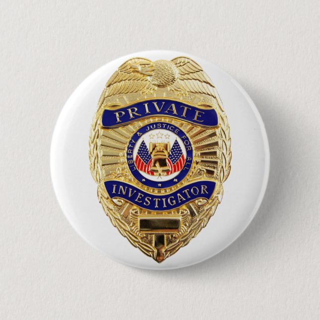 Badge Rond 5 Cm Insigne de chercheur privé (Devant)