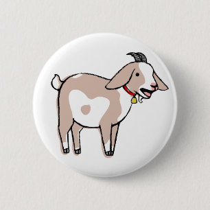 Badge Rond 5 Cm Insigne de chèvre hurlante