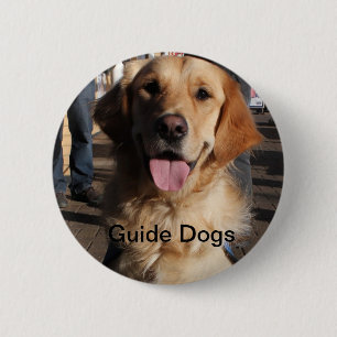 Badge Rond 5 Cm Insigne de chiens de guide