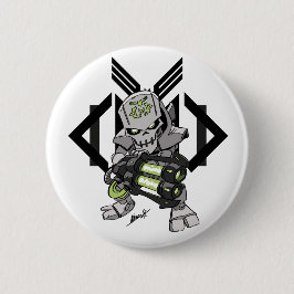 Badge Rond 5 Cm Insigne de cyborg de MÉTA