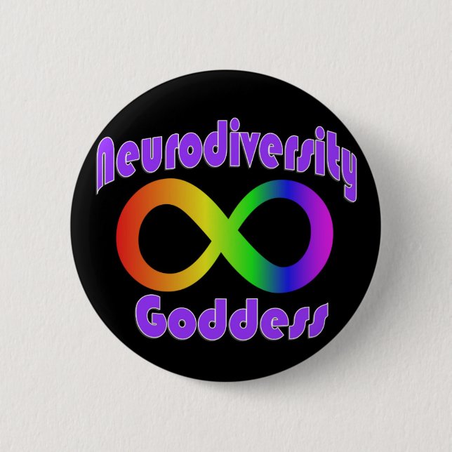 Badge Rond 5 Cm Insigne de déesse de Neurodiversity (Devant)
