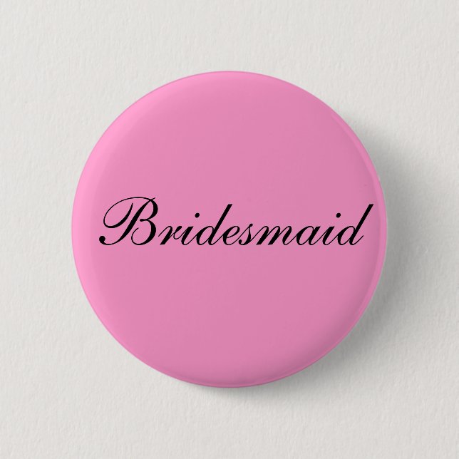 Badge Rond 5 Cm Insigne de demoiselle d'honneur (Devant)