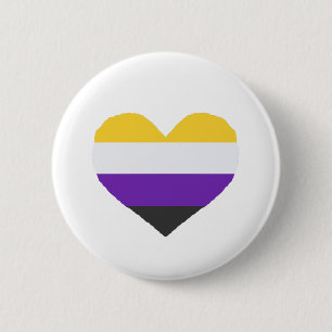 Badge Rond 5 Cm Insigne de fierté non binaire
