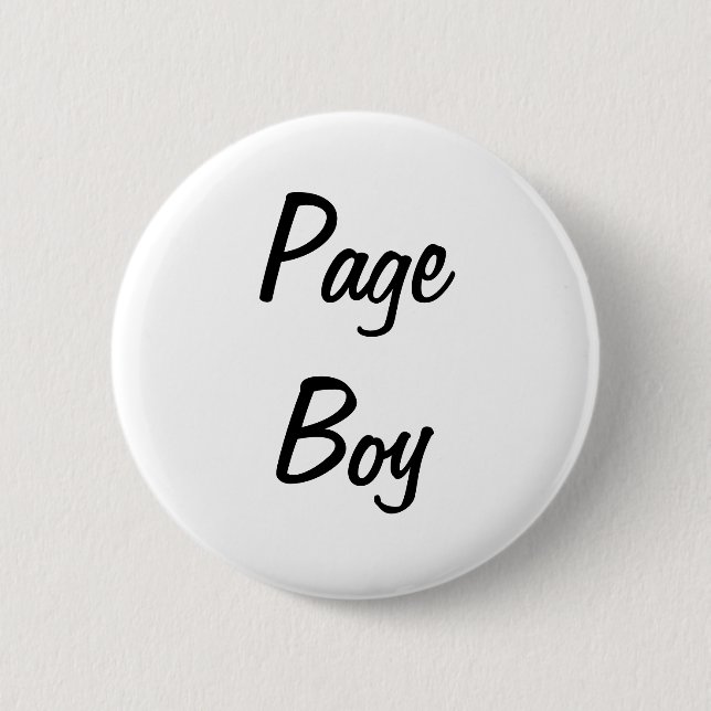 Badge Rond 5 Cm Insigne de garçon de page (Devant)