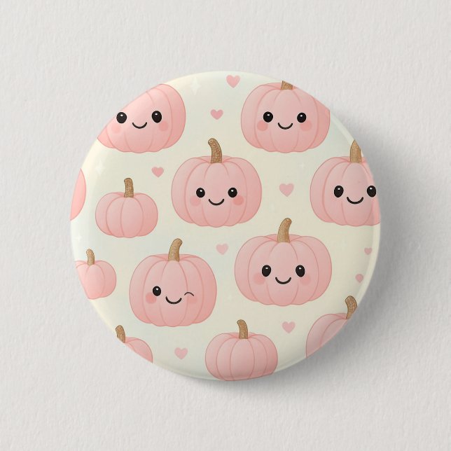 Badge Rond 5 Cm Insigne de la coutume citrouille (Devant)