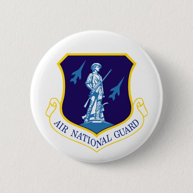 Badge Rond 5 Cm Insigne de la Garde nationale aérienne (Devant)